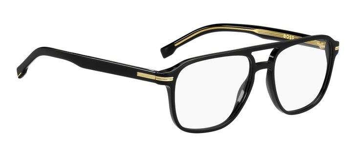 BOSS 1600 negro y dorado, ángulo alternativo de tres cuartos 