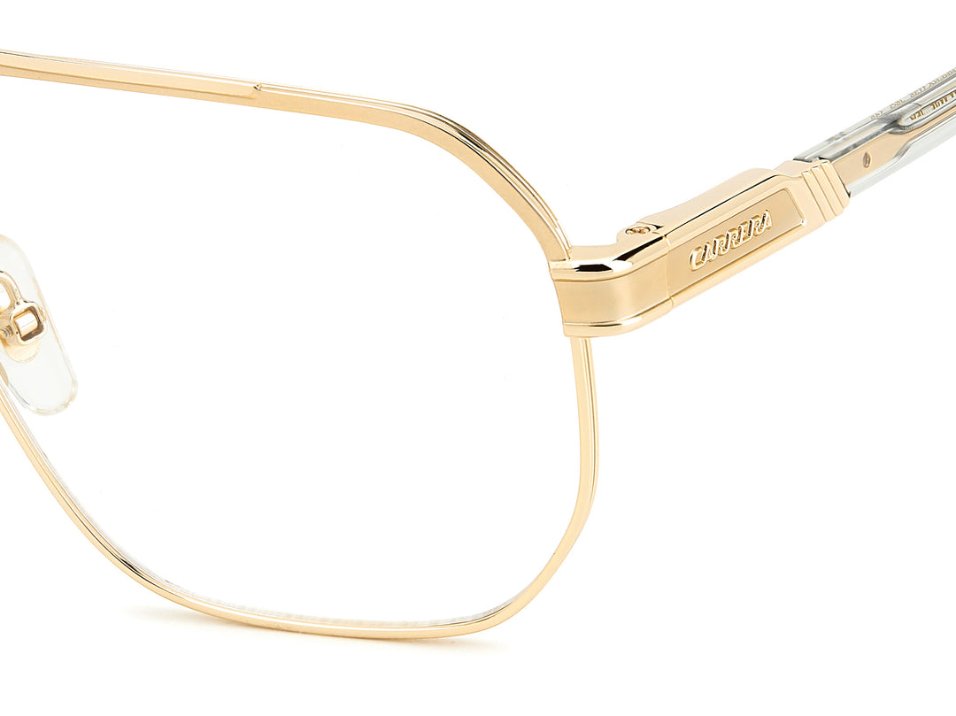 CARRERA CA1135 dorado, detalle del logotipo y la bisagra 