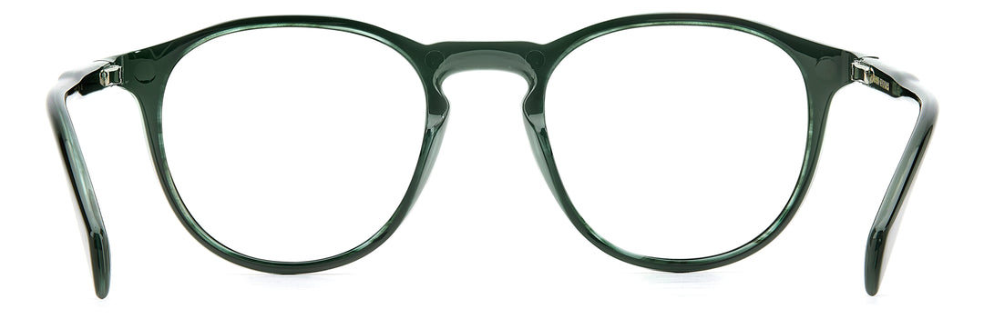 DAVID BECKHAM DB 1018/C negro y verde veteado, vista posterior con varillas abiertas 