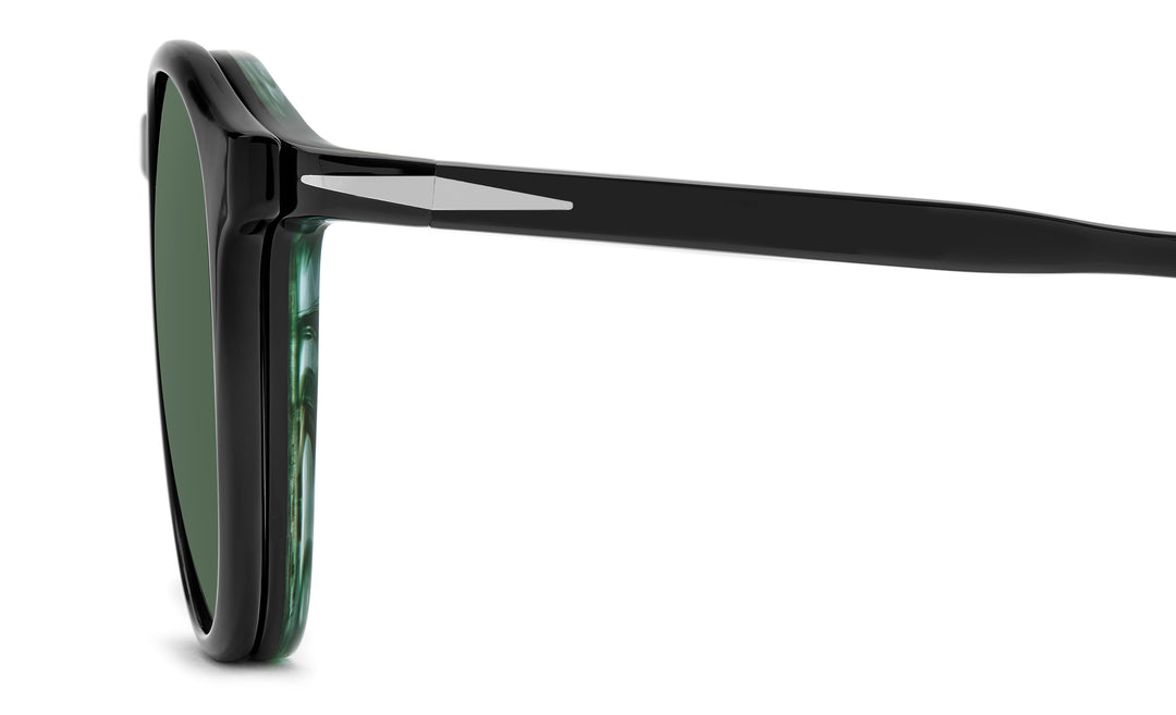 DAVID BECKHAM DB 1018/C negro y verde veteado, detalle lateral de la varilla 