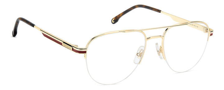 CARRERA 385 dorado con detalles rojos, ángulo alternativo de tres cuartos 