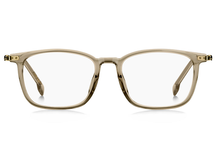 BOSS 1801/F beige y dorado, vista frontal con varillas abiertas 
