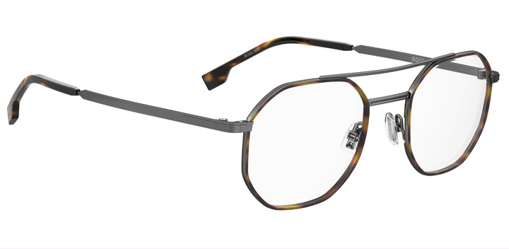 BOSS 1632 gris oscuro y havana, ángulo alternativo de tres cuartos 
