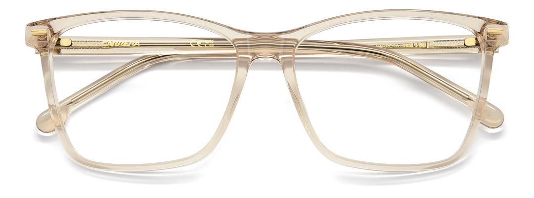 CARRERA CA 3093 beige nude, vista frontal con varillas plegadas 