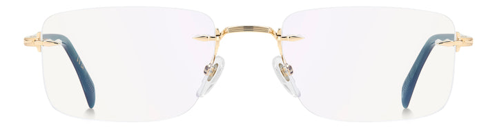 DAVID BECKHAM DB 1202 dorado y verde, vista frontal con varillas abiertas 