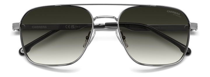CARRERA 379/S rutenio y negro, vista frontal con varillas plegadas 