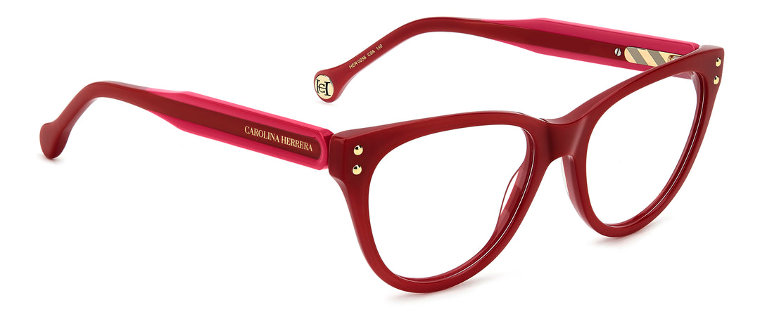 CAROLINA HERRERA HE0256 rojo, ángulo alternativo de tres cuartos 