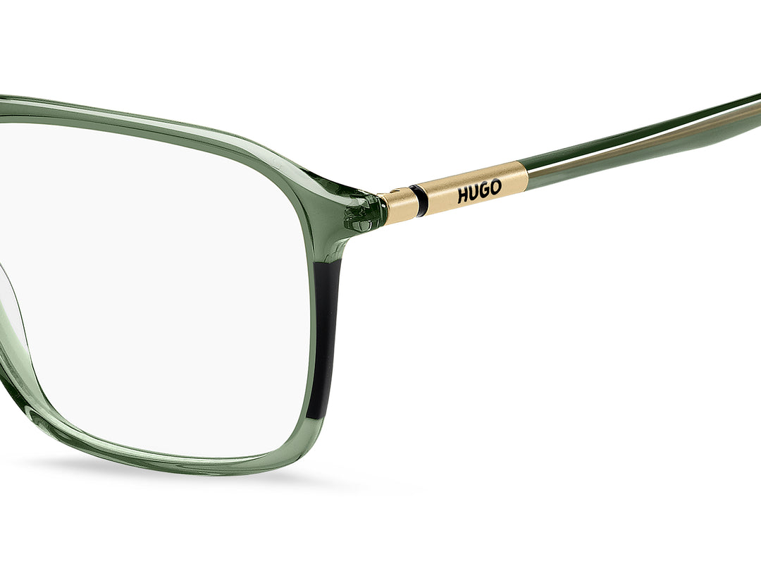 HUGO HG1352 verde, detalle del logotipo y la bisagra 