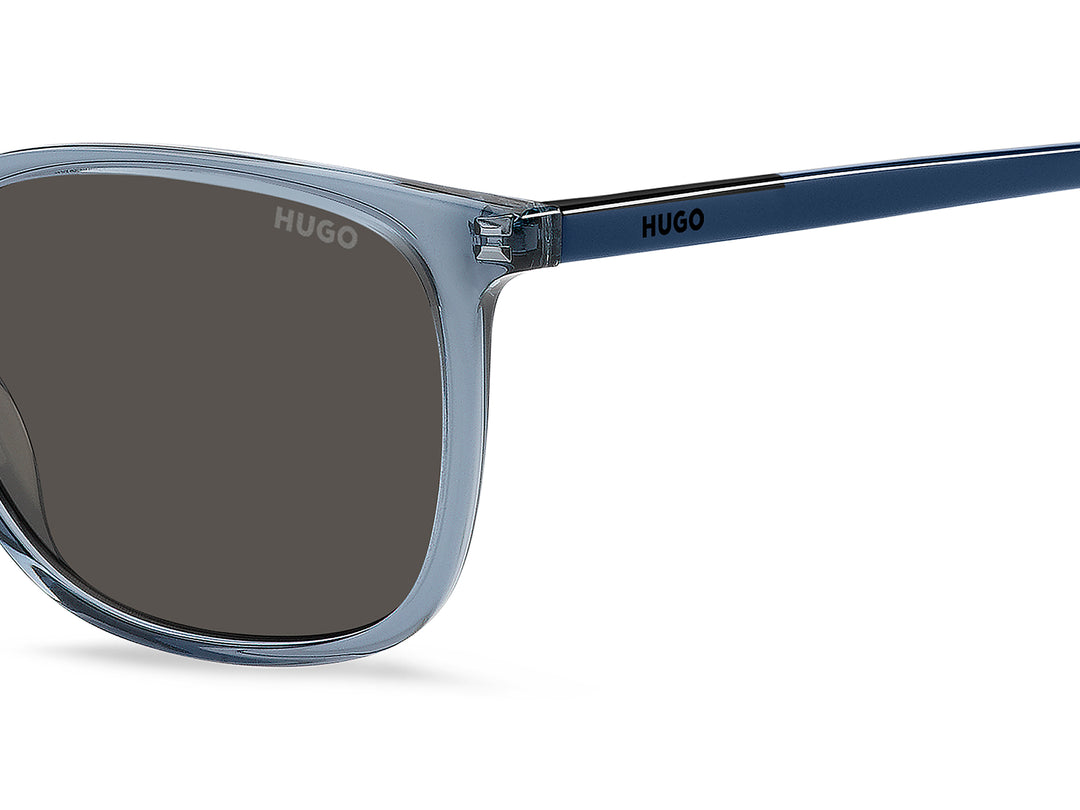 HUGO HG 1399/S azul, detalle del logotipo y la bisagra 