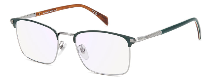 DAVID BECKHAM DB 1201/G verde mate y rutenio, vista principal de tres cuartos 