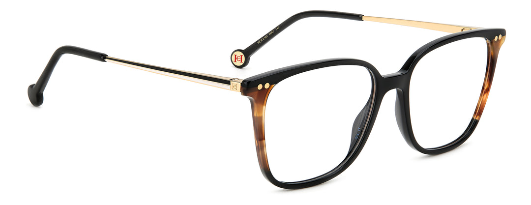 CAROLINA HERRERA HE0165 negro y havana, ángulo alternativo de tres cuartos 