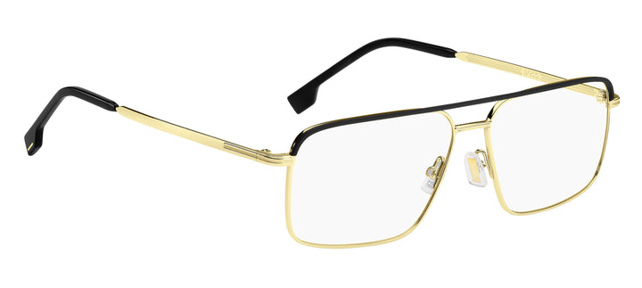 BOSS 1606 dorado y negro, ángulo alternativo de tres cuartos 