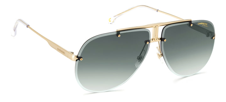 CARRERA CA1052/S dorado y transparente, ángulo alternativo de tres cuartos 