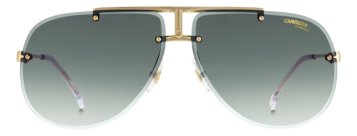 CARRERA CA1052/S dorado y transparente, vista frontal con varillas abiertas 