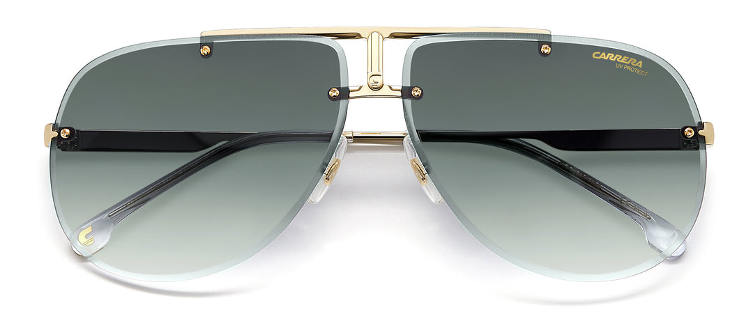 CARRERA CA1052/S dorado y transparente, vista frontal con varillas plegadas 
