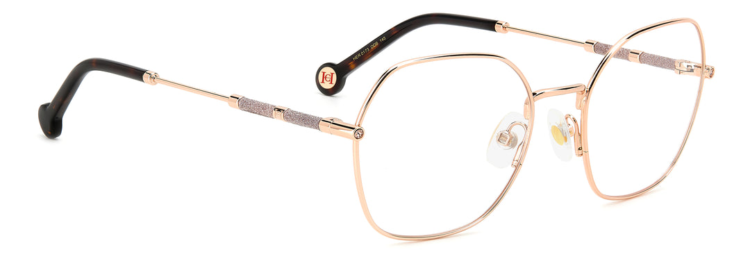 CAROLINA HERRERA HE0173 dorado cobrizo, ángulo alternativo de tres cuartos 