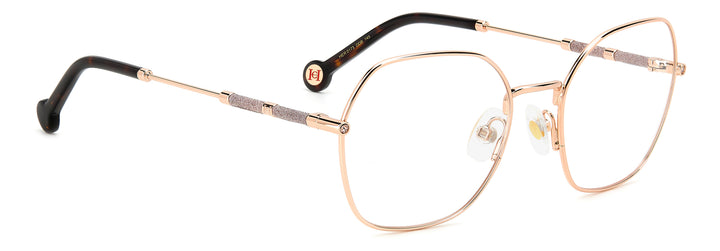 CAROLINA HERRERA HE0173 dorado cobrizo, ángulo alternativo de tres cuartos 