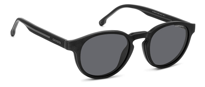 CARRERA CA 8066/CS negro y gris, ángulo alternativo con clip solar montado 