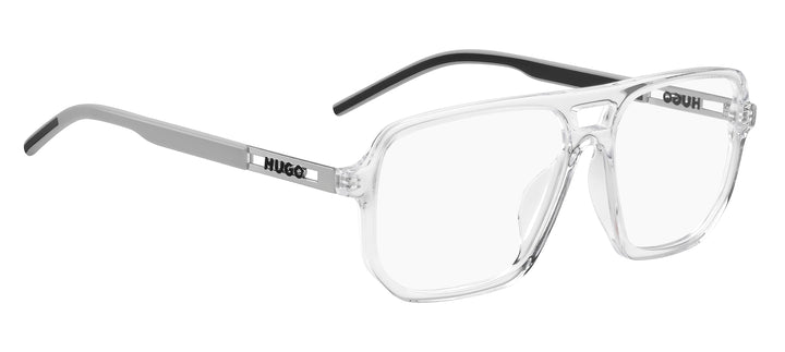 HUGO HG 1415/G transparente y verde, ángulo alternativo de tres cuartos 