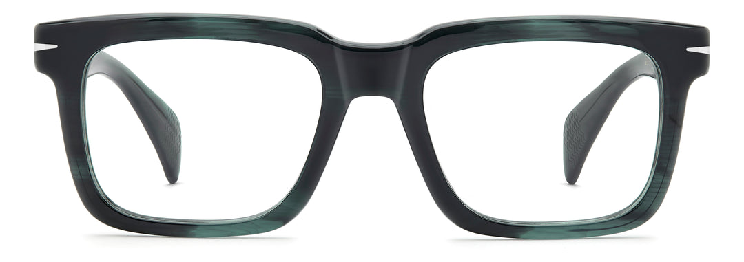 DAVID BECKHAM DB 1237 gris veteado, vista frontal con varillas abiertas 