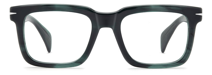 DAVID BECKHAM DB 1237 gris veteado, vista frontal con varillas abiertas 
