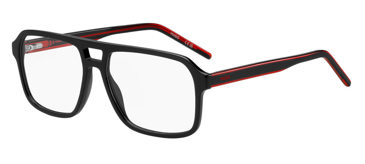 HUGO HG 1299 negro y rojo, vista principal de tres cuartos 