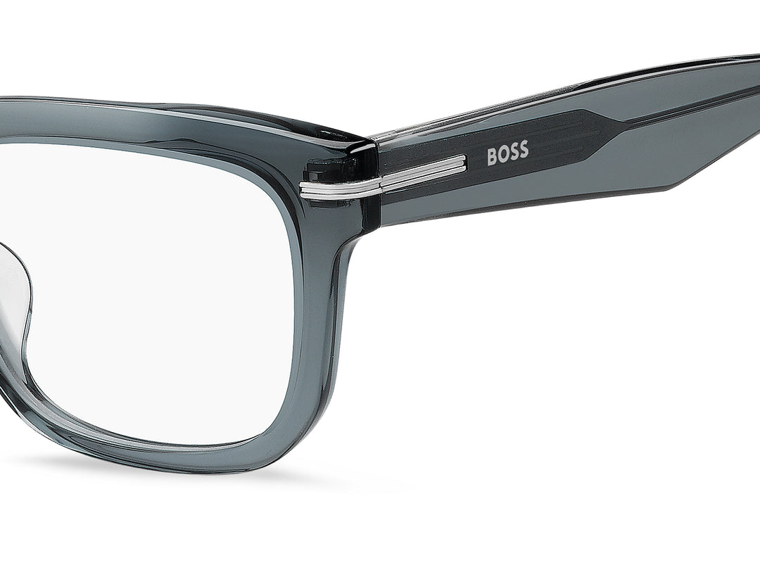 BOSS 1746/G gris, detalle del logotipo y la bisagra 