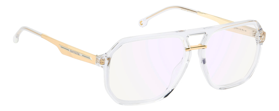CARRERA VICTORY C 23 transparente y dorado, ángulo alternativo de tres cuartos 