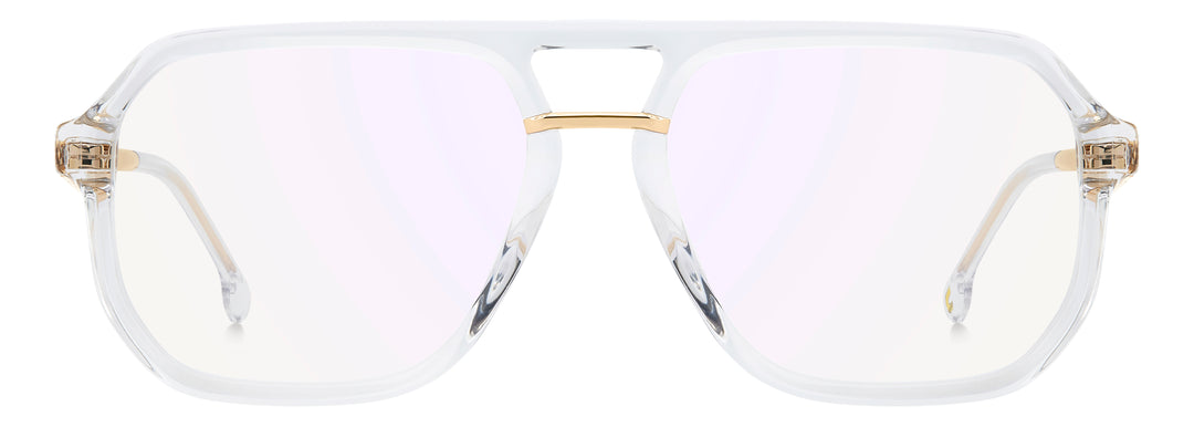 CARRERA VICTORY C 23 transparente y dorado, vista frontal con varillas abiertas 