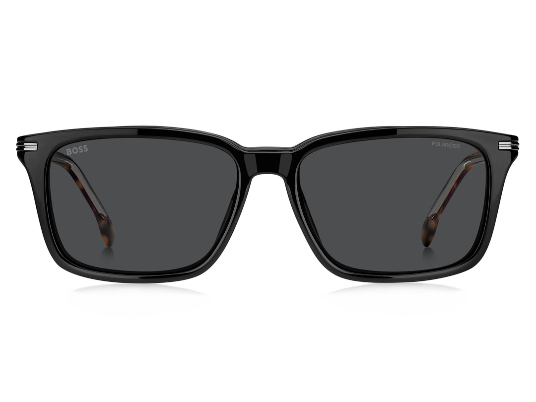 BOSS 1847/G/C havana, vista frontal con clip colocado 