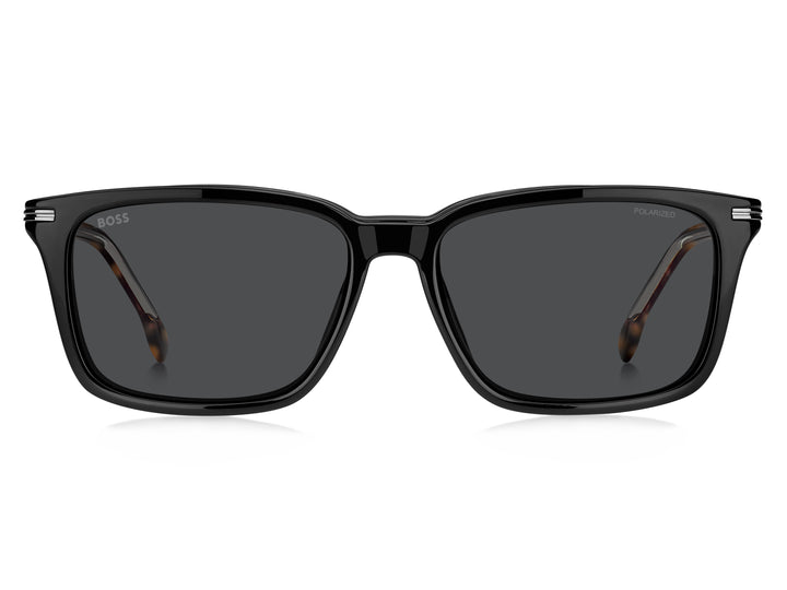 BOSS 1847/G/C havana, vista frontal con clip colocado 