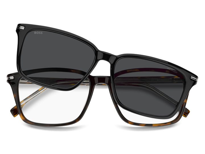 BOSS 1847/G/C havana, vista frontal con clip levantado 