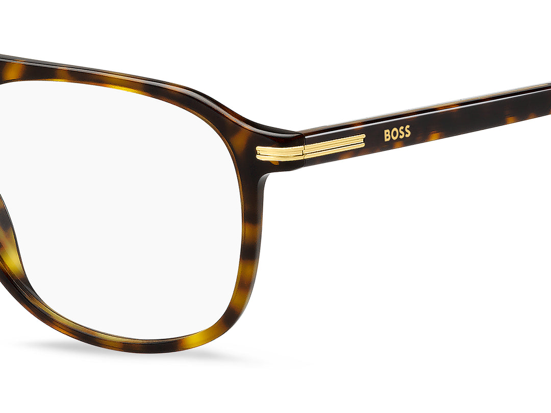 BOSS 1755 havana, detalle del logotipo y la bisagra 