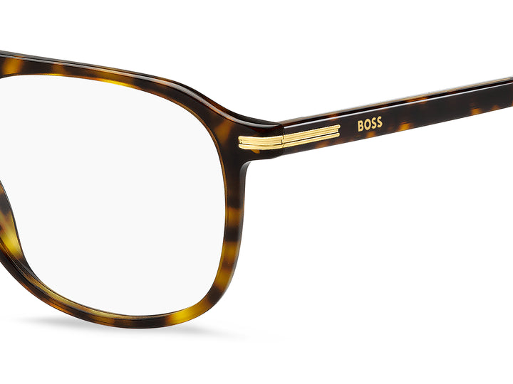 BOSS 1755 havana, detalle del logotipo y la bisagra 