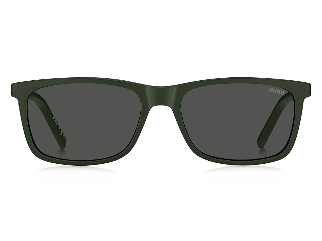 HUGO HG1329/G/CS2 verde y negro, vista frontal con el segundo clip solar 