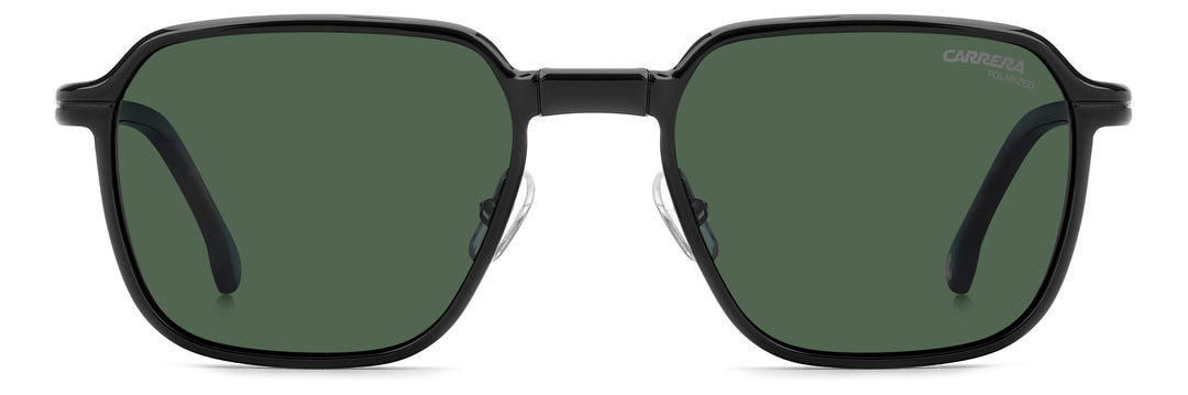CARRERA CA 388/C rutenio oscuro mate, vista frontal con clip solar montado 