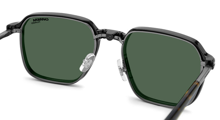 CARRERA CA 388/C rutenio oscuro mate, vista posterior con clip solar montado 