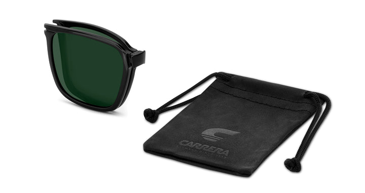 CARRERA CA 357/C marrón veteado, clip solar y funda 