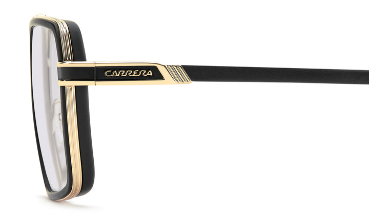 CARRERA 1146 negro mate y dorado, detalle lateral de la varilla 