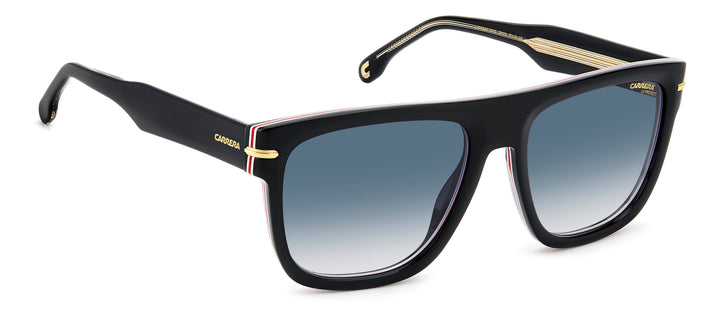 CARRERA CA340/S negro y dorado, ángulo alternativo de tres cuartos 