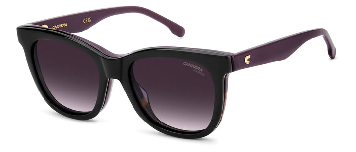 CARRERA CA 3098/C violeta y havana, vista de tres cuartos con clip colocado 