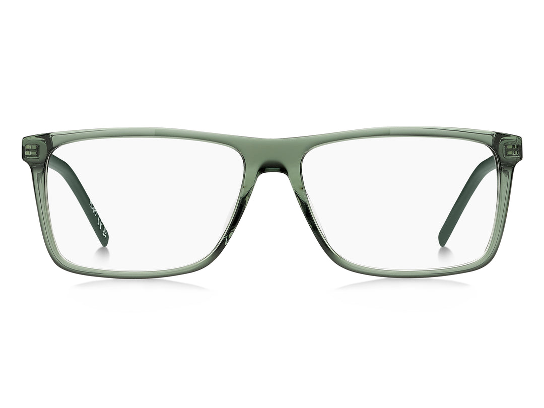 HUGO HG 1387/G verde, vista frontal con varillas abiertas 
