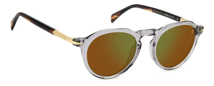 DAVID BECKHAM DB 1171/S gris y havana marrón, ángulo alternativo de tres cuartos 