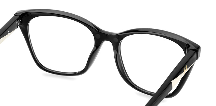 CAROLINA HERRERA HER 0334/C negro, vista posterior en ángulo sin clip 