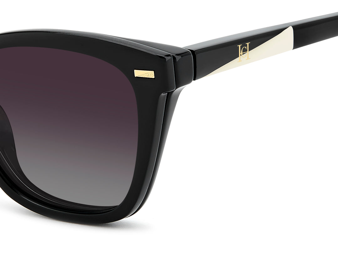 CAROLINA HERRERA HER 0334/C negro, detalle del logotipo y la bisagra 