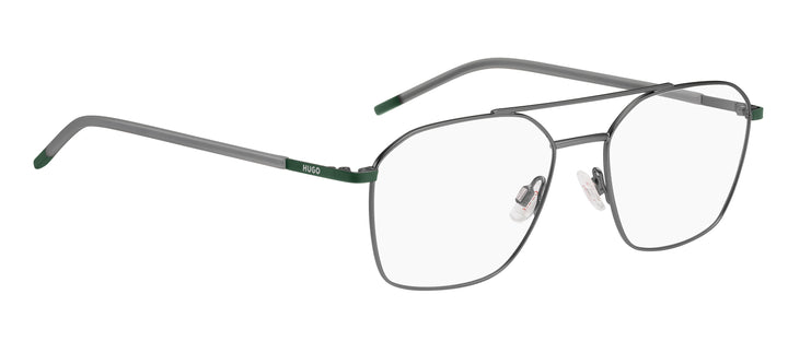HUGO HG1274 rutenio oscuro mate y verde, ángulo alternativo de tres cuartos 