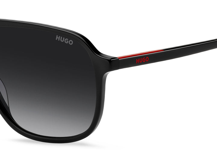 HUGO HG 1398/S negro, detalle del logotipo y la bisagra 