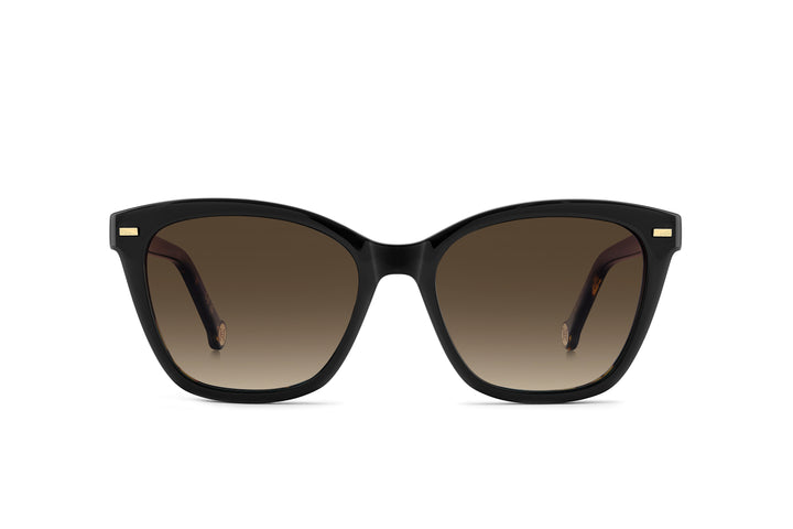 CAROLINA HERRERA HER 0334/C havana, vista frontal con clip colocado 