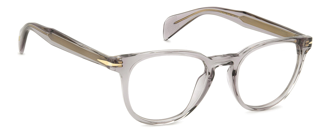 DAVID BECKHAM DB 1206 gris transparente, ángulo alternativo de tres cuartos 
