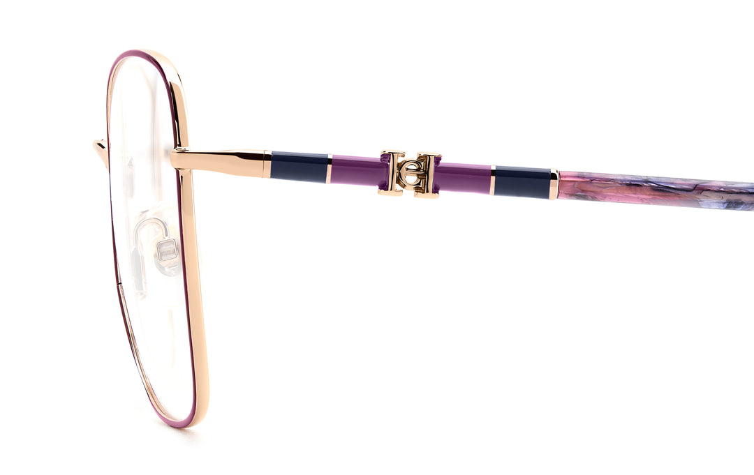 CAROLINA HERRERA HER 0305 rosa y dorado, detalle lateral de la varilla 